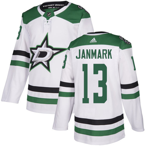 Adidas Men Dallas Stars 13 Mattias Janmark White Road Authentic Stitched NHL Jersey